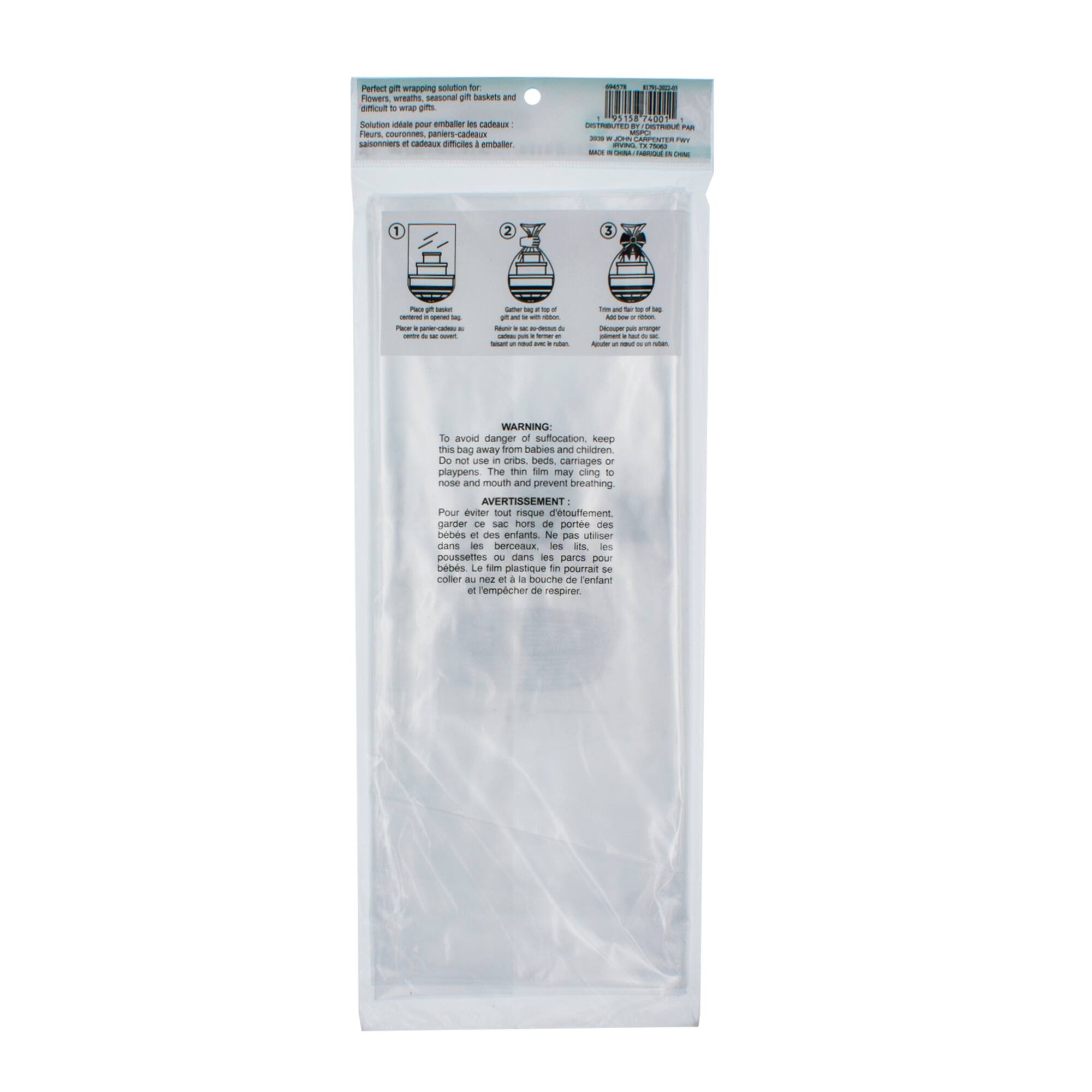 Jumbo Clear Basket Gift Bag by Celebrate It™